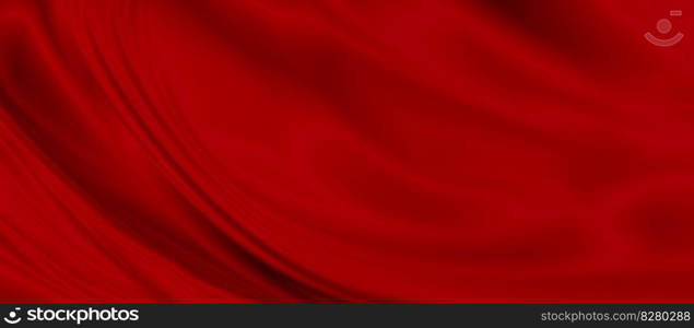 Red luxury fabric background 3d render