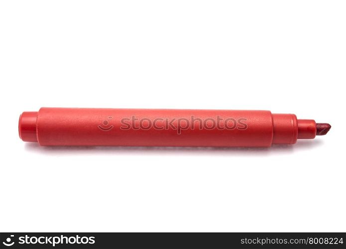 Red marker pen isolated on white
