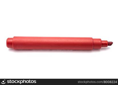 Red marker pen isolated on white