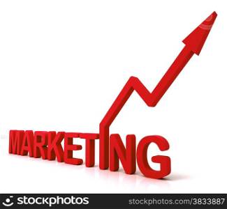 Red Marketing Word Meaning Promotion Sales And Advertising