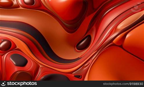 red minimalist psychedelic abstract background, wallpaper warm color generative ai.