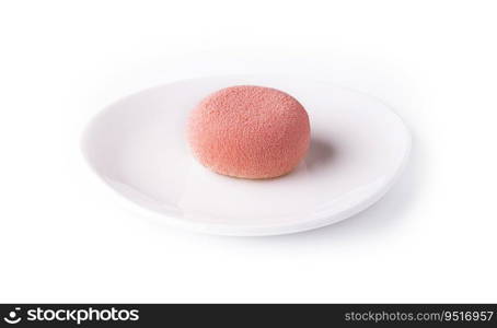Red Mousse cake on isolated background