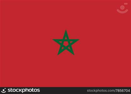red National flag of Kingdom of Morocco