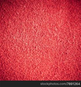 Red natural leather texture closeup grunge background, skin design abstract pattern. Square format