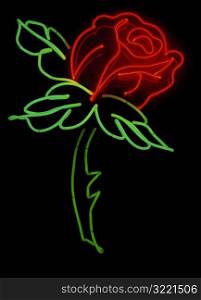 Red Neon Rose