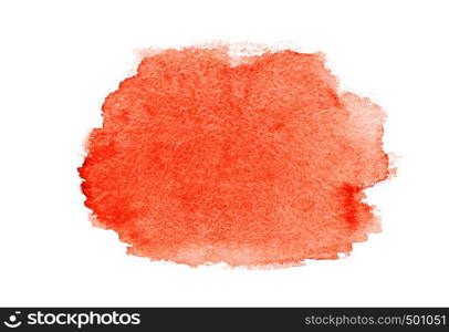 Red of color strokes on white background with clipping path