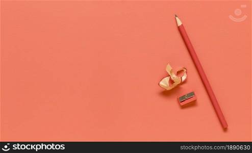 red office supplies colored surface . Resolution and high quality beautiful photo. red office supplies colored surface . High quality and resolution beautiful photo concept