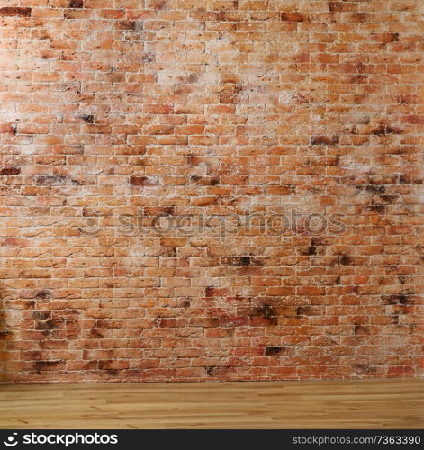 Red old brick wall background