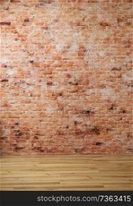 Red old brick wall background