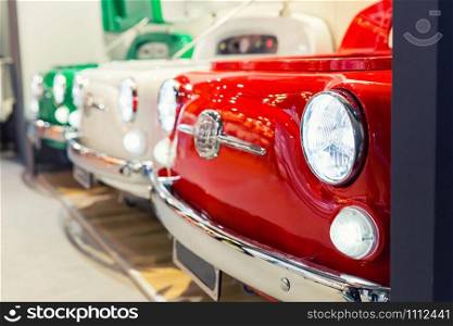 Red oldtimer vintage car detail