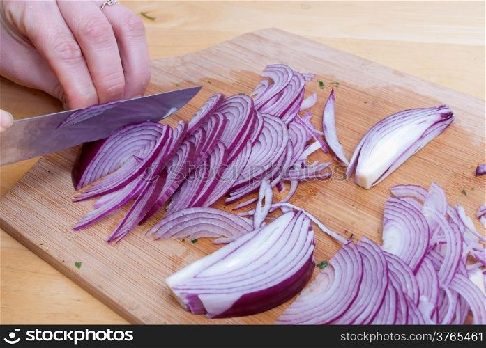 Red Onion and a Cutting Board