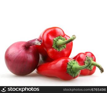 red onion and pepper