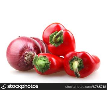 red onion and pepper