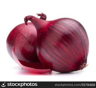 red onion bulb isolated on white background cutout