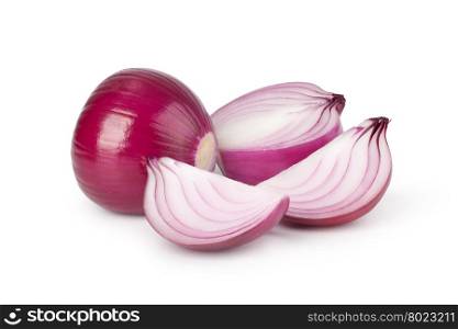 red onion, isolated on white.