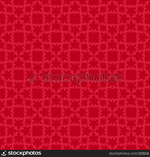 Red Ornamental Seamless Line Pattern. Endless Texture. Oriental Geometric Ornament. Red Ornamental Seamless Line Pattern