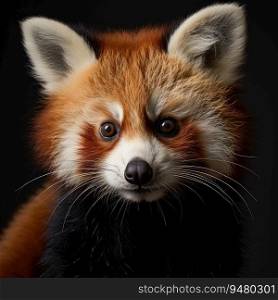 Red panda head. Generative AI
