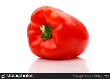 red paprika isolated on white