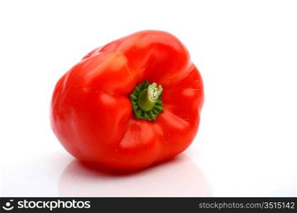 red paprika isolated on white