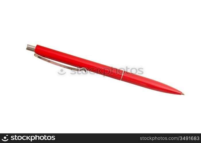 red pen isolated on white background