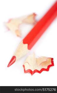 red pencil isolated
