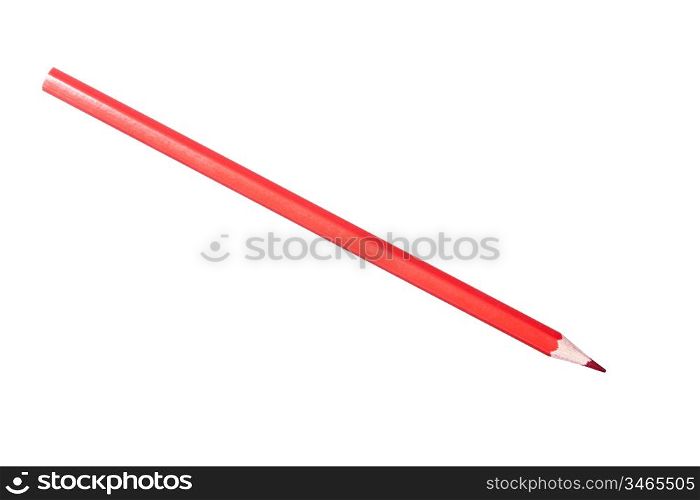 red pencil isolated on a white background