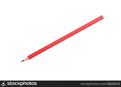 red pencil isolated on a white background