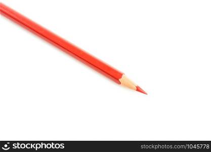 Red Pencil isolated on over white background