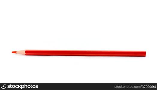 Red pencil isolated on white