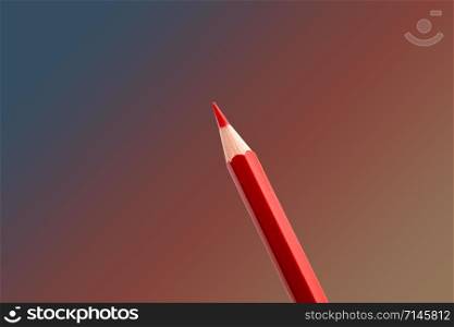 Red Pencil on a white background