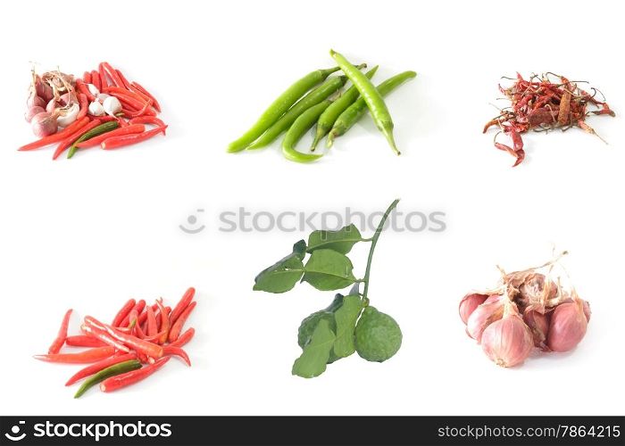red pepper,dried Chilli,green peppers,garlic,shallots,Bergamot
