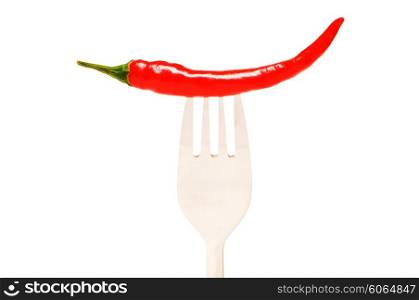 Red pepper isolated on the white background