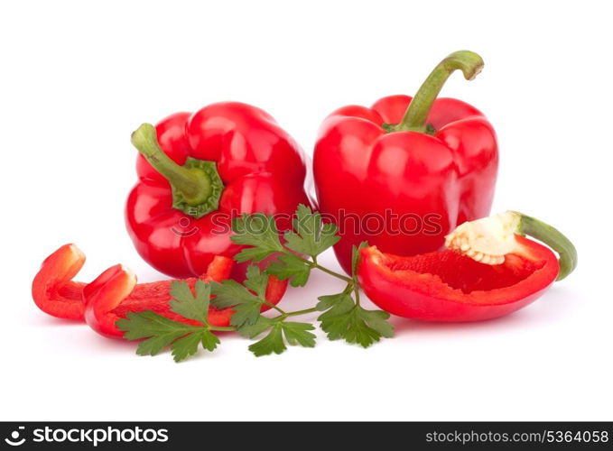 red pepper isolated on white background