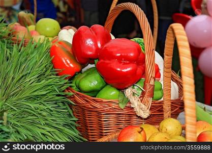red pepper on rural market