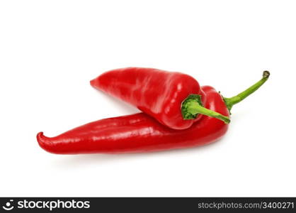 red peppers isolated on a white background