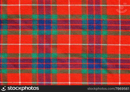 Red plaid fabric background