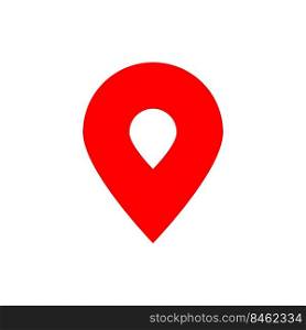 Red pointer sign of location place location vektor template