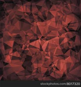 Red Polygonal Background. Red Crystal Triangle Pattern. Red Polygonal Background.