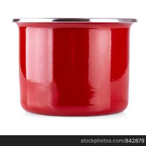 Red pot isolated on white background