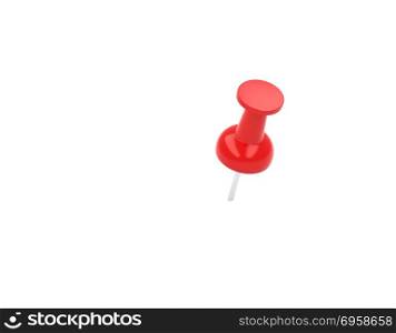 Red push pin, thumbtack isolated on white background, 3d illustr. Red push pin, thumbtack isolated on white background, 3d illustration. Red push pin, thumbtack isolated on white background, 3d illustration