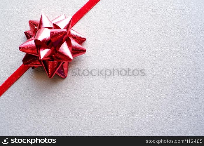 Red ribbon bow for valentine day love beautiful
