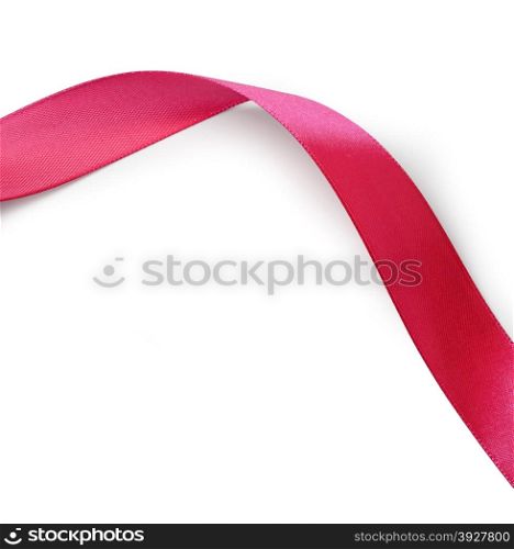red ribbon isolated on white background.With clip[ping path