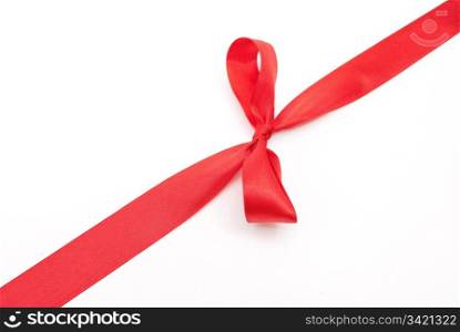 Red ribbon with bow