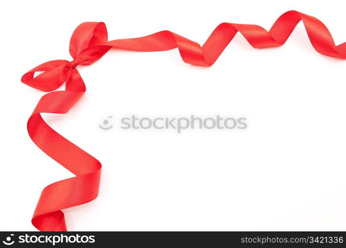 Red ribbon with bow