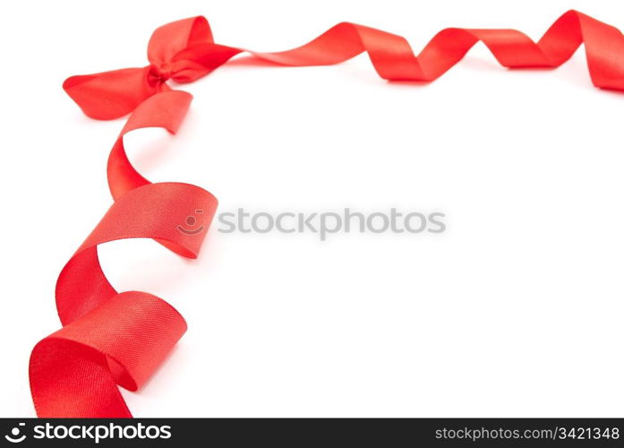 Red ribbon with bow