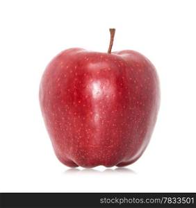 Red ripe apple on white