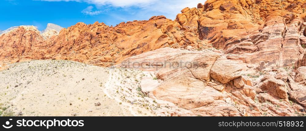 Red Rock Canyon National Conservation Area in Las Vegas Nevada USA Panorama