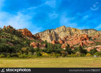 Red Rock Mountains in Slide Rock State Park outside Sedona Arizona