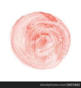Red round watercolor brush stroke - space for your own text