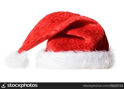 red santa hat isolated on white background. red santa hat